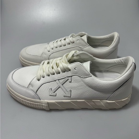 Off-White Low Vulc Leather White Sneakers Men’s EU 43/US 10 - Picture 1 of 8